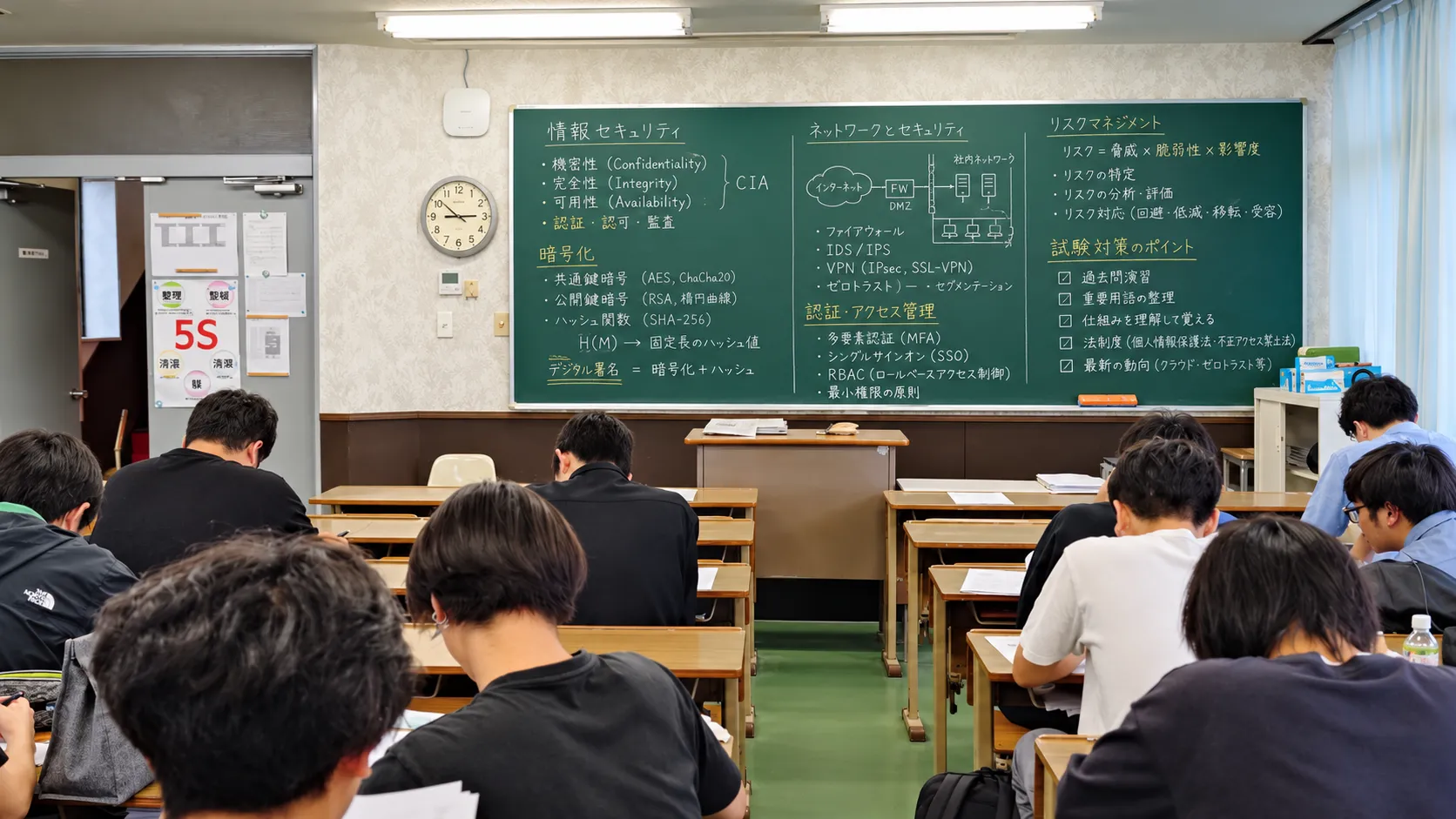 国家試験に向けて集中して学ぶ学生たち