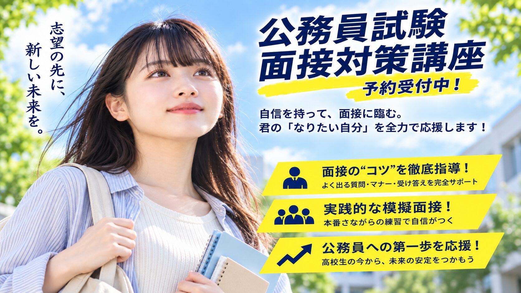公務員試験 面接対策講座 予約受付中