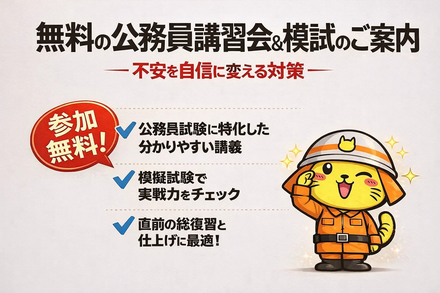 公務員講習会・模試のご案内