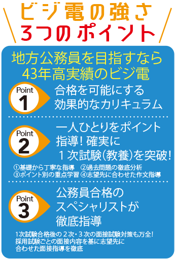 ビジ電の強さ3つのポイント